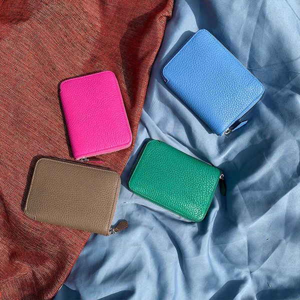 

wallets genuine leather short wallet card holders luxury design women fashion small purse famous minimalist men slim money bag y2303, Red;black