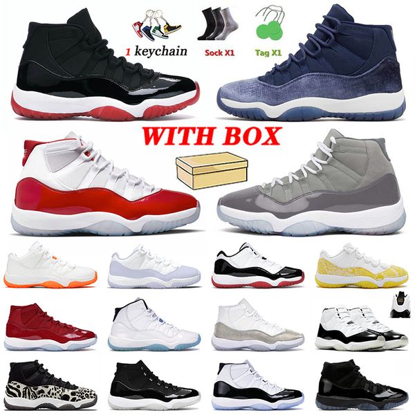 

jumpman 11 cherry 11s basketball shoes with box bred high midnight navy cool grey dmp concord gamma blue cap and gown tour yellow snakeskin