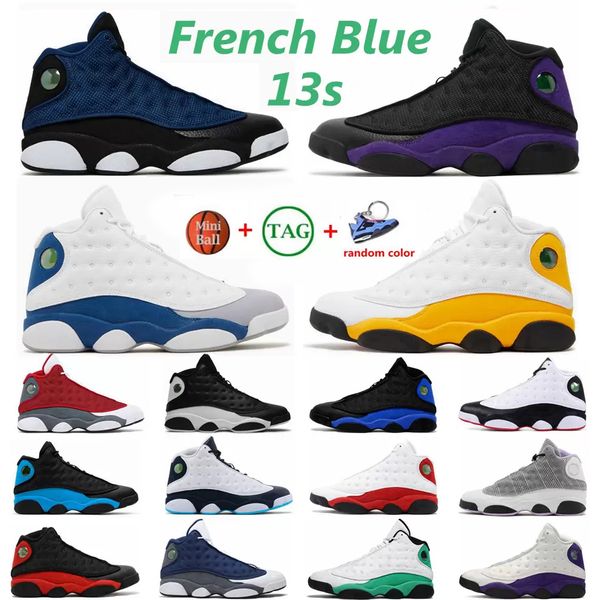 

french blue jumpman 13 13s men basketball shoes hyper royal court purple black cat red flint del sol brave blue lucky green bred sports wome
