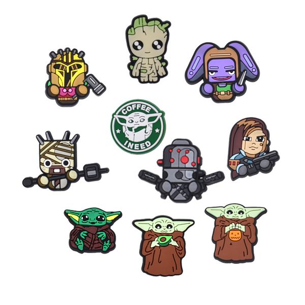 

anime charms wholesale childhood memories green monster super hero funny gift cartoon charms shoe accessories pvc decoration buckle soft rub, Blue