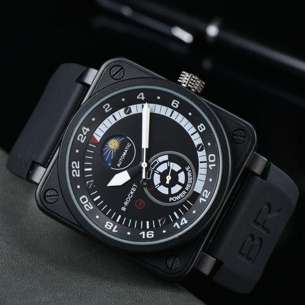 

aaa 2023 mens watch stars automatic mechanical watch men watches sport strap movement wristwatch montre de luxe, Slivery;brown