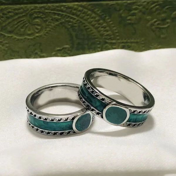 

enamel trend with double g ring men and women fashion rings, Silver