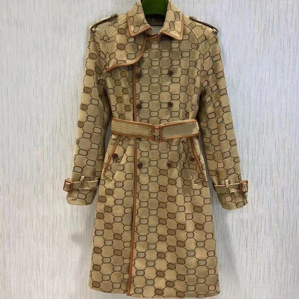 

e20 autumn womens trench coats designer luxury women windbreaker body letter print jacket loose belt coat female casual long trenchs coat, Tan;black