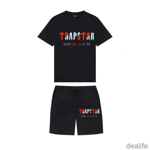 

men's t-shirts brand trapstar clothing t-shirt tracksuit sets harajuku tee funny hip hop color t shirt beach casual shorts se 2023 ork, White;black