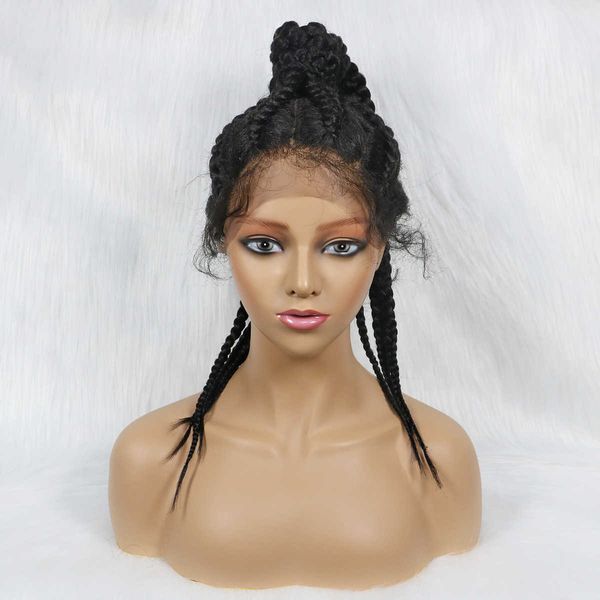 

8-share high-selling lace braids wig230323, Black