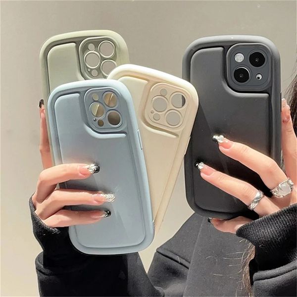 

shockproof matte silicone phone case for iphone 14 13 12 11 pro max 14 plus 14pro camera protection soft bumper soap oval cover