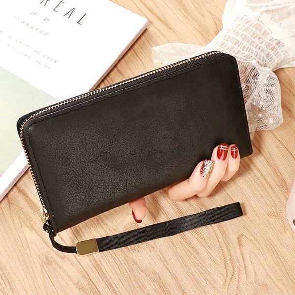 

wallets brand designer wristband women many departments clutch wallet female long large card purse ladies handbag y2303, Red;black