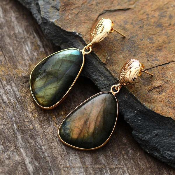

dangle chandelier trendy gems stone earrings women labradorite elegant drop earrings jacket semiprecious jewelry bijou female gifts dropship, Silver