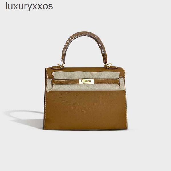 

outdoor hand layer leather bag cow r second-generation kellies palm bags women's 2023 handbag shoulder 25cm trend jbae