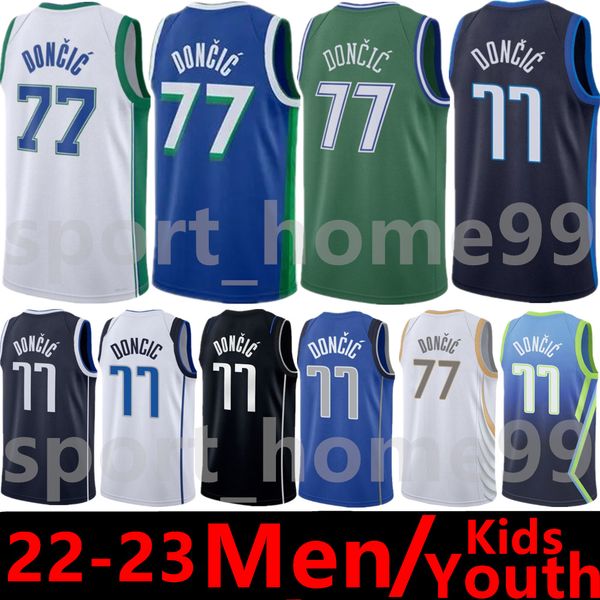 

men basketball 77 luka doncic jerseys dal maverick city edition edition kids youth 23 season breathable sleeveless mesh jersey, Black;red