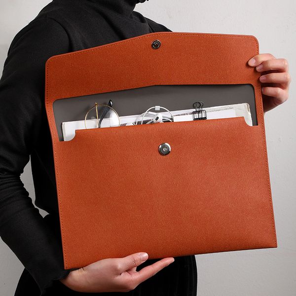 

briefcases stylish and simple business document bag double layer snap type multicolor optional multifunctional multilayer briefcase 230323