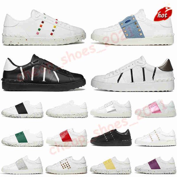 

open white valentinoity valentinoity sneaker casual shoes men black women red gold trainers dress shoe mens womens leather breathable open f