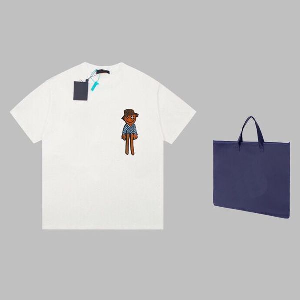

men's plus tees polos street trend short sleeve men's t shirt high street shirt t shirt round neck letter print student sweatshirt, Black;brown