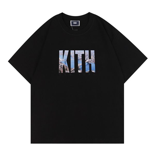 

kith summer designer t shirts men t shirt mens short sleeved design brand fashion casual tees us size s-xxl 17 839i, White;black