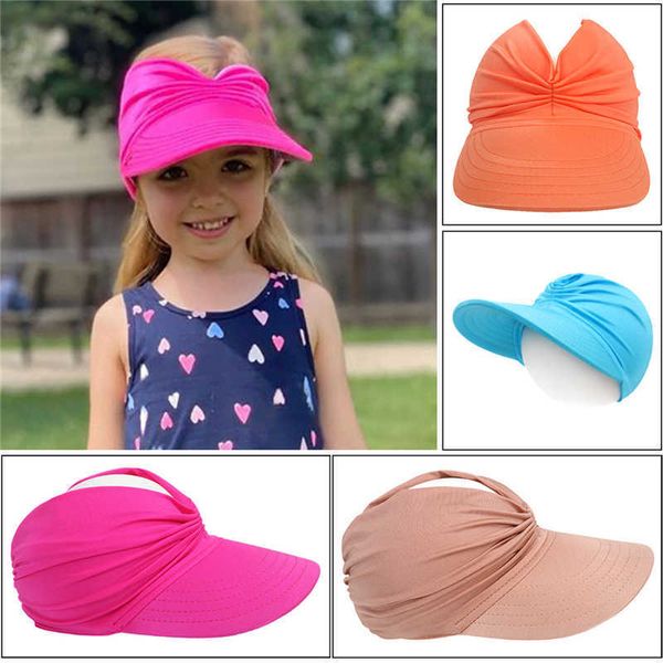 

caps hats uv protection baby hat elastic breathable kids boys girls baseball caps open beach hats children hip-hop sun hat 1-9 years p230323, Yellow