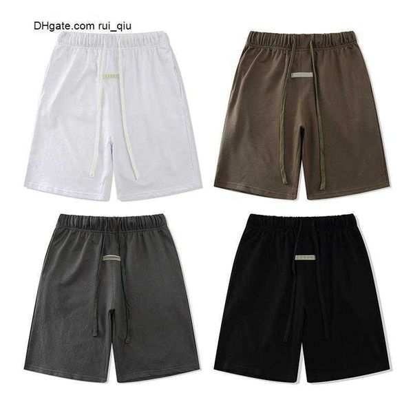 

reflective 21ss high street shorts men's casual sports pant loose oversize style drawstring short pants trend designer, White;black
