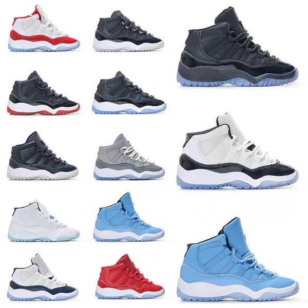 

wholesale new 11s kids shoes designer cherry 11 basketball sneakers boys cool grey cherry bred space jam basketball shoes baby kid youth tod