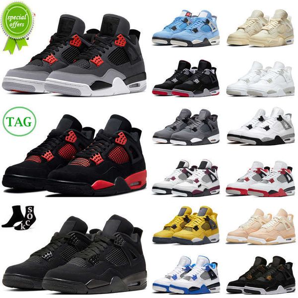 

j4s og 2022 jumpman 4s basketball shoes men women 4 red thunder infrared black cat bred university blue sail cool grey white