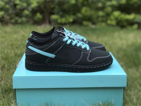 

basketball shoes dunks low tiffany x co black university sky blue gs designer women sneakers with original box