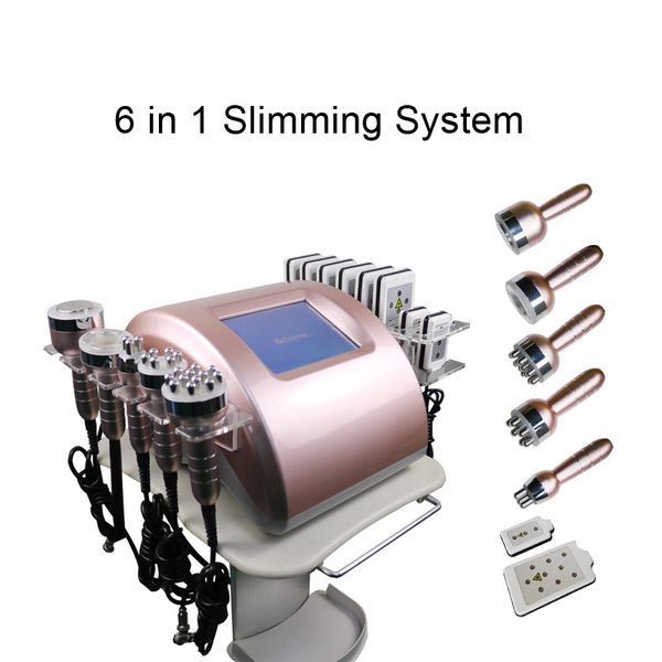

vacuum cavitation rf body slimming beauty machine 6 in 1 lipo laser 80k face skin lifting machine