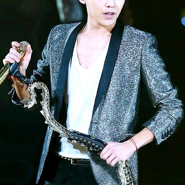 

men's suits blazers shiny silver sequin glitter blazer jacket men shawl collar one button tuxedo mens stage prom singer dancer costume, White;black