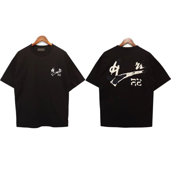 

t-shirt summer printed loose dry short sleeve cotton ege5, White;black