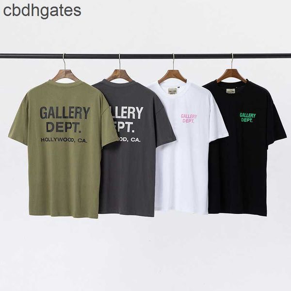 

numerous mens streetwear 2023 t dept shirts galleryss stars style letter print round neck short sleeve t-shirt with men's women's, White;black