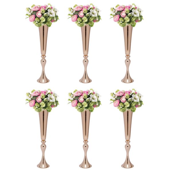 

decoration wedding metal trumpet vases deskmetal trumpet centerpieces vase welcome area road guide flower holder height wedding props imake7