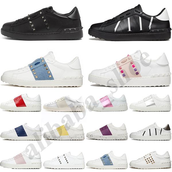 

valentinoity open sneaker dress shoes for womens mens size 35-46 white black red gold trainers casual shoe breathable open for a change low
