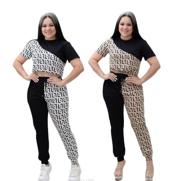 

women's tracksuits 2023 summer fashion casual women's short sleeve pants set women's set, Gray