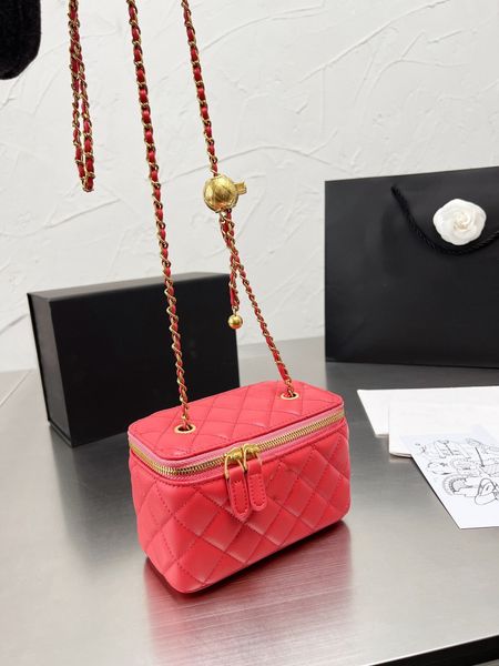 

luxury designer 23 year new golden ball box makeup bag