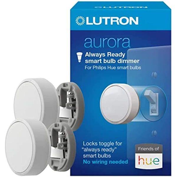 

aurora smart bulb dimmer switch (2 pack) | for philips hue smart bulbs white
