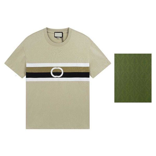 

2023 new light luxury t-shirt men's knitting short-sleeved t-shirt lovers summer clothing trend t-shirt casual top, White;black
