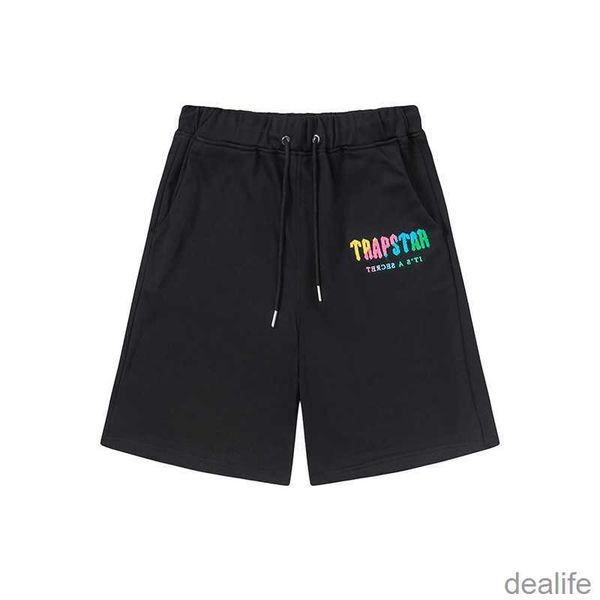 

men's shorts trapstar tracksuit embroidered lettering pant women's designer streetwear sporty label full casual joggers sweatpants, White;black