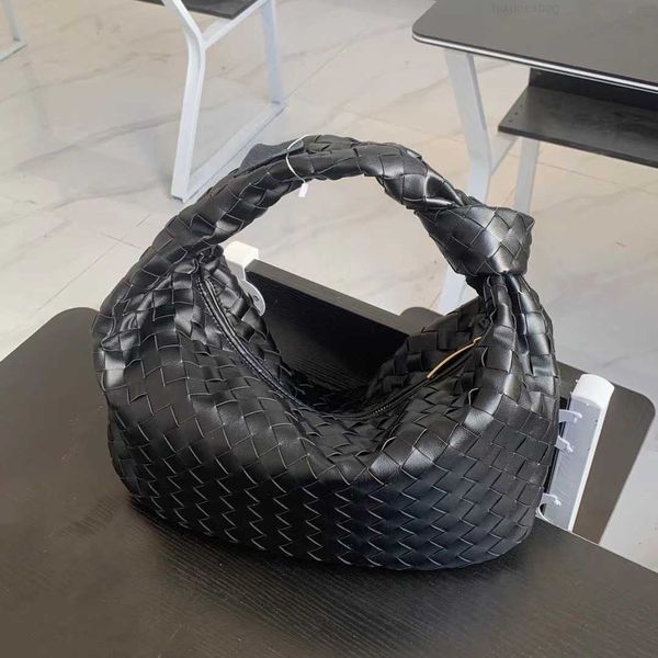 

botega venates jodie mini teen intrecciato pouch soft cowhide woven armpit fashionable plaid hand knotted cowhorn pleated handbag l7ya