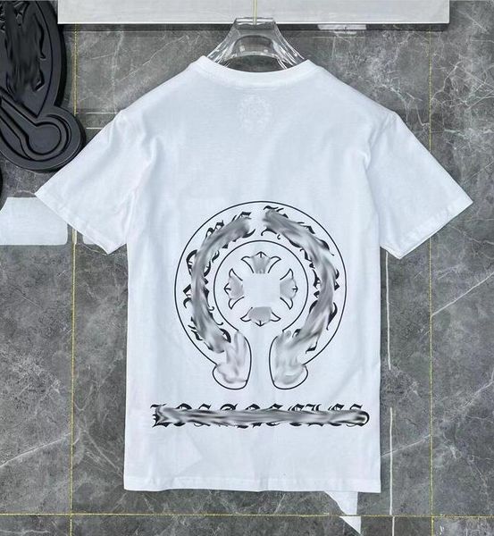 

men's t-shirts luxury classic mens t shirts ch brand fashion men sanskrit t-shirt horseshoe heart cross designer tshirts man hip hop ch, White;black