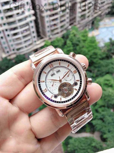 

uniform superclone good selling 316 fine steel men's business military baida mechanical tourbillon watch belt at the same price c1g6, Slivery;brown