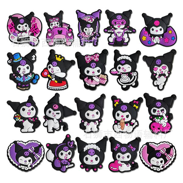 

anime charms wholesale childhood memories kuromi melody collection funny gift cartoon charms shoe accessories pvc decoration buckle soft rub, Blue