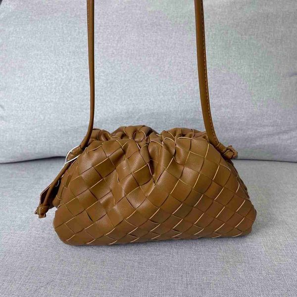 

botega venates jodie mini teen intrecciato pouch style pleated wind woven cloud leather single shoulder messenger hand bag magnetic button d