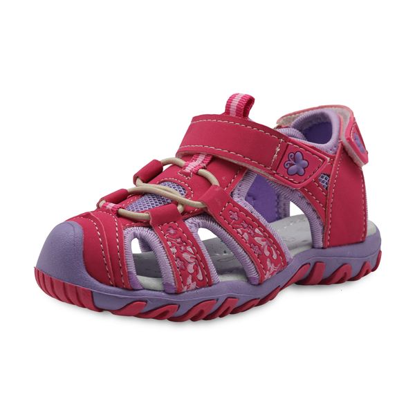 

sandals apakowa girls sport beach cutout summer kids shoes toddler closed toe children eu 21 32 230322, Black;red