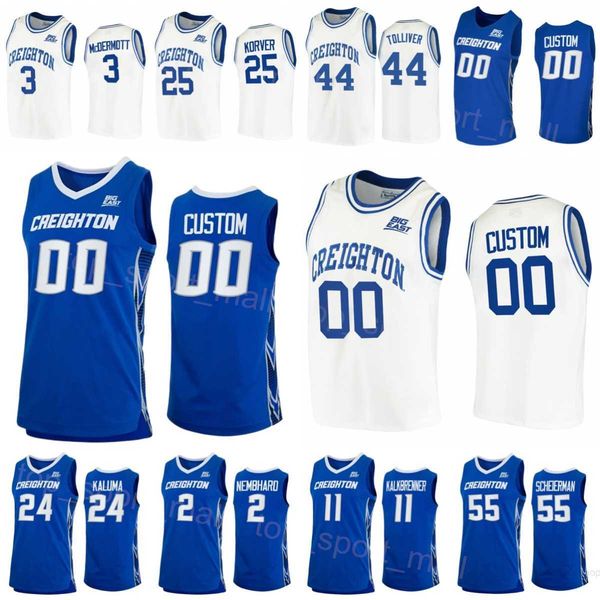 

basketball college creighton bluejays jersey 11 ryan kalkbrenner 23 trey alexander 55 baylor scheierman 2 ryan nembhard 24 arthur kaluma 33, Black