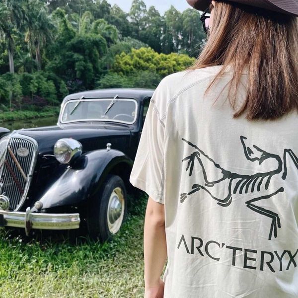 

brand arc'teryss t shirt for men tees correct version family printed short sleeve long sleeve autumn round neck loose iwzu, White;black