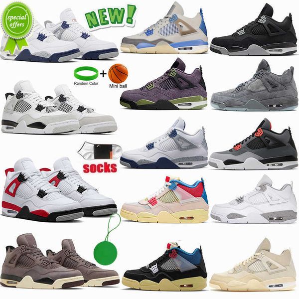 

j4s og mens basketball shoes 4 4s jumpman military black canvas tech oreo violet ore university blue red cement sail midnight navy