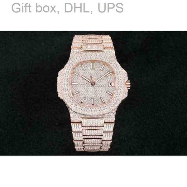 

quality v3 zircon r8 5719 crystal version montre de luxe 40mm 324 automatic mechanical movement watches diamond watch waterproof luminous wa, Slivery;brown