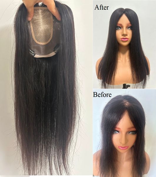 

hair er hairpiece toupee for women.100% virgin human hair . 6 in x 6 in mono with silk parting, 10in~28in, thin breathable closure, Black;brown