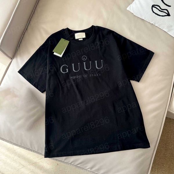 

clothing woman men's t-shirts designer luxury tees digital spray printed letters on the front cotton casual os short sleeve t-shirt bla, White;black