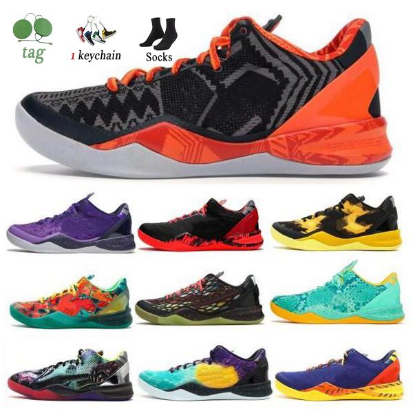 

men women basketball retro shoes sneakers mamba 8 zk8 kb8 system premium easter spark blue glow bhm prelude sulfur electric chaussure sports