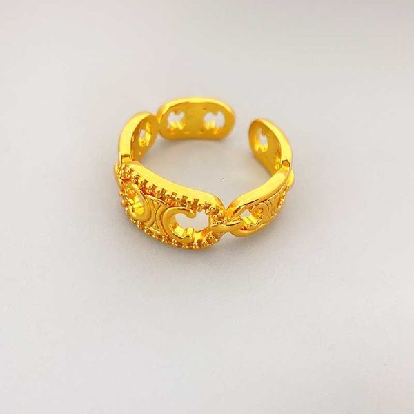

designer jewelry new triumphal arch style gold light luxury ring opening adjustable temperament index finger, Silver