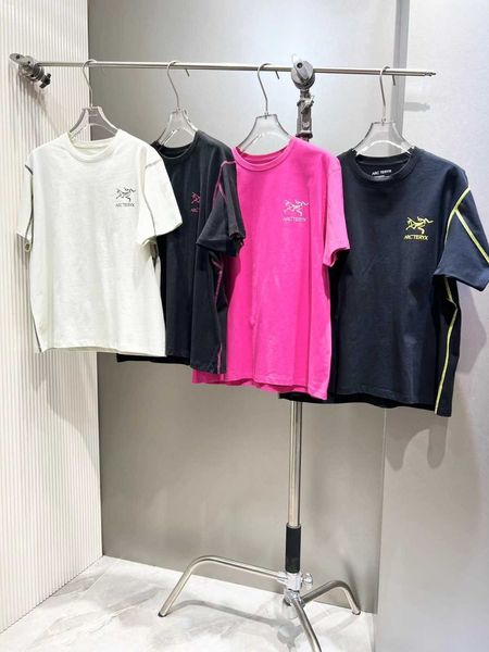 

arc'teryss t shirt arc men s tee 2023 high edition spring and autumn style family men's and women's round neck short sleeve c, White;black