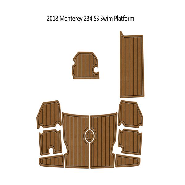 

2018 monterey 234 ss swim platfrom step pad boat eva foam faux teak deck floor self backing ahesive seadek gatorstep style floor